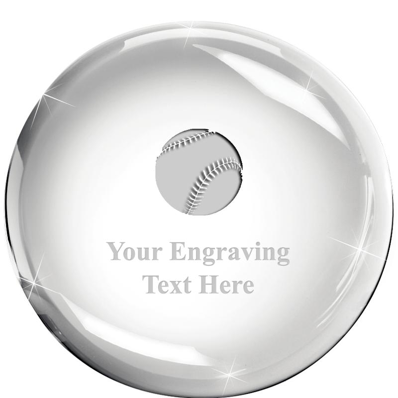 3x1.3 DOME CRYSTAL PAPERWEIGHT