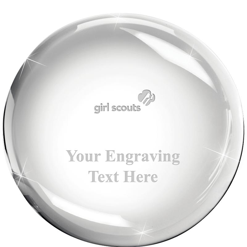 3x1.3 DOME CRYSTAL PAPERWEIGHT