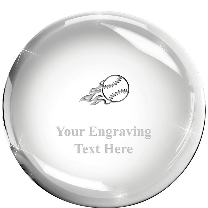 3x1.3 DOME CRYSTAL PAPERWEIGHT