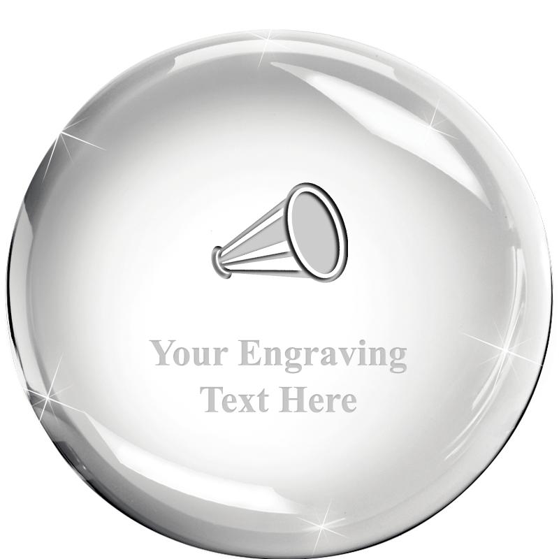 3x1.3 DOME CRYSTAL PAPERWEIGHT