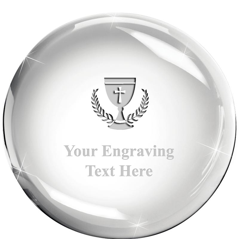 3x1.3 DOME CRYSTAL PAPERWEIGHT