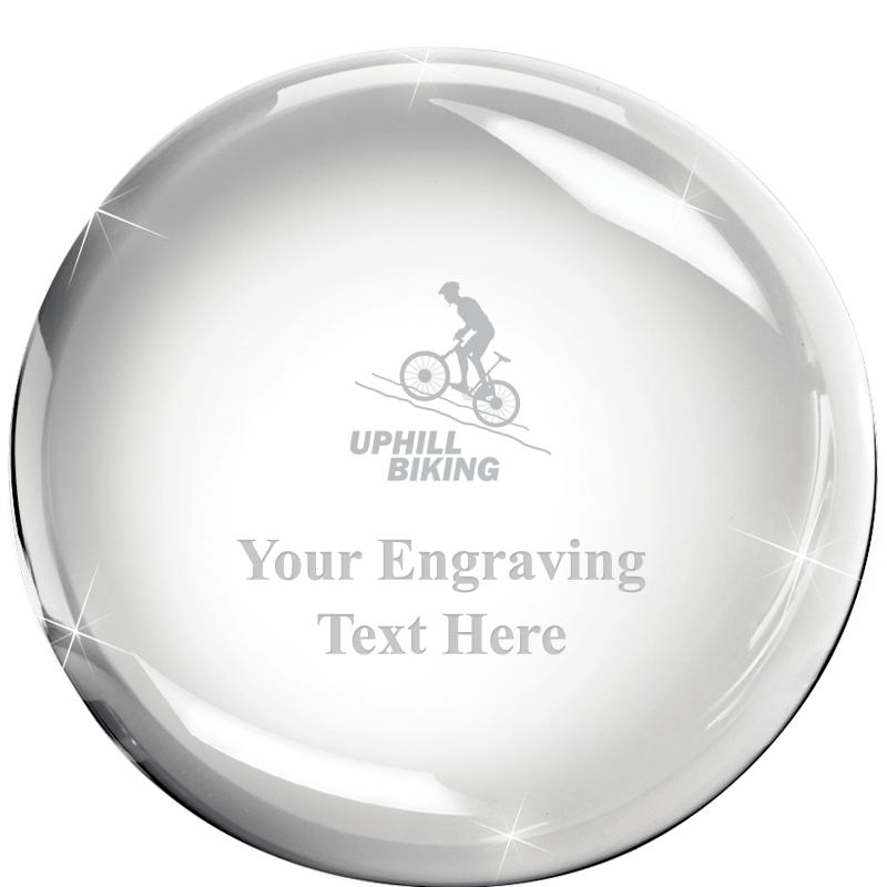 3x1.3 DOME CRYSTAL PAPERWEIGHT