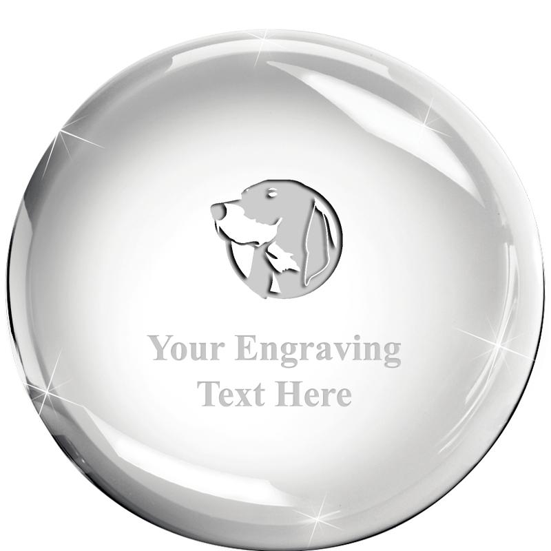 3x1.3 DOME CRYSTAL PAPERWEIGHT