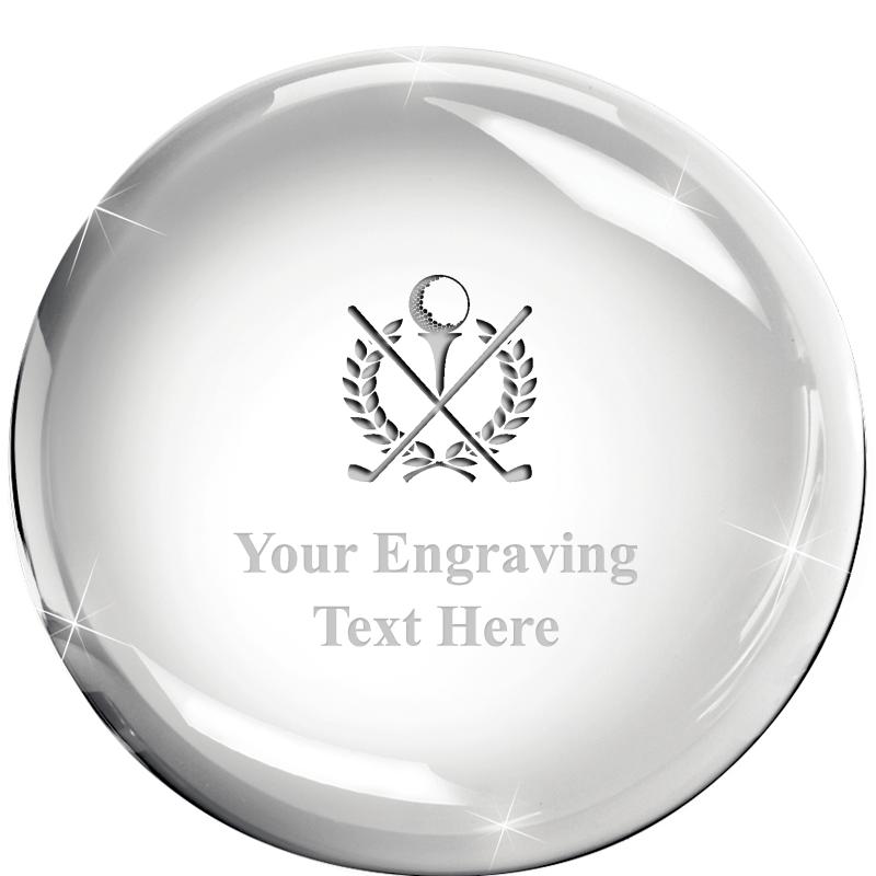 3x1.3 DOME CRYSTAL PAPERWEIGHT