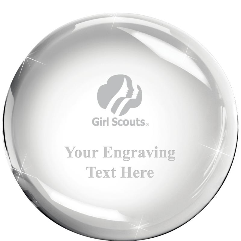 3x1.3 DOME CRYSTAL PAPERWEIGHT