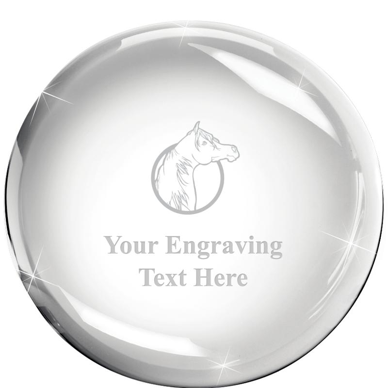 3x1.3 DOME CRYSTAL PAPERWEIGHT