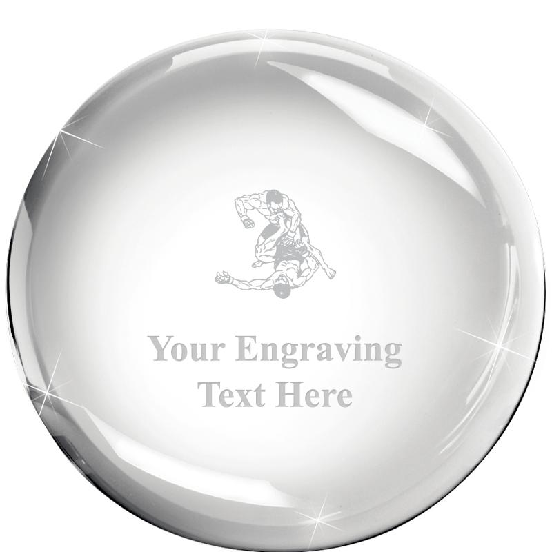 3x1.3 DOME CRYSTAL PAPERWEIGHT