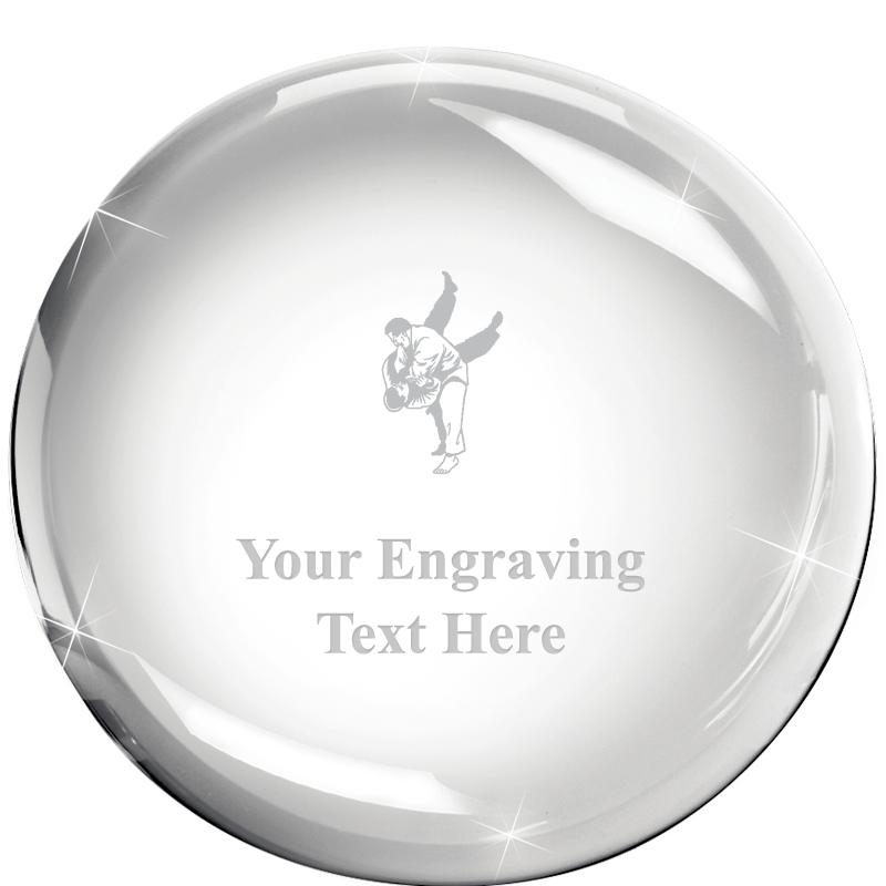 3x1.3 DOME CRYSTAL PAPERWEIGHT