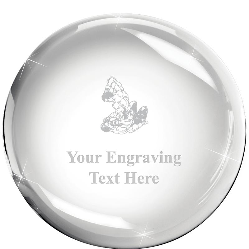 3x1.3 DOME CRYSTAL PAPERWEIGHT