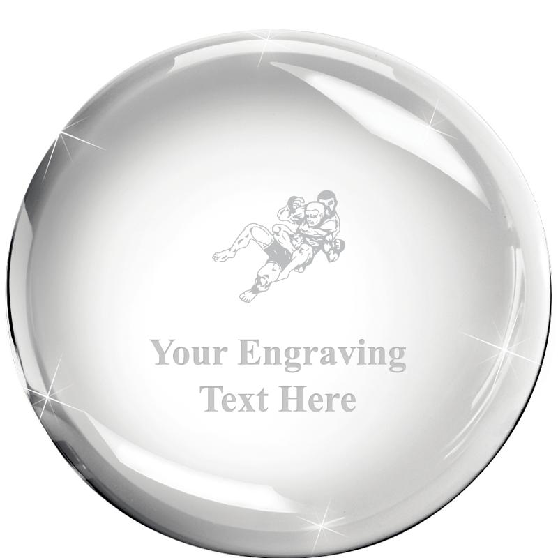 3x1.3 DOME CRYSTAL PAPERWEIGHT