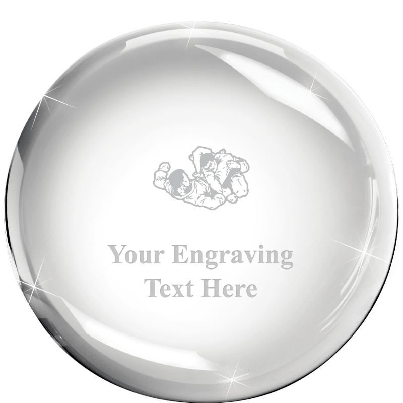 3x1.3 DOME CRYSTAL PAPERWEIGHT