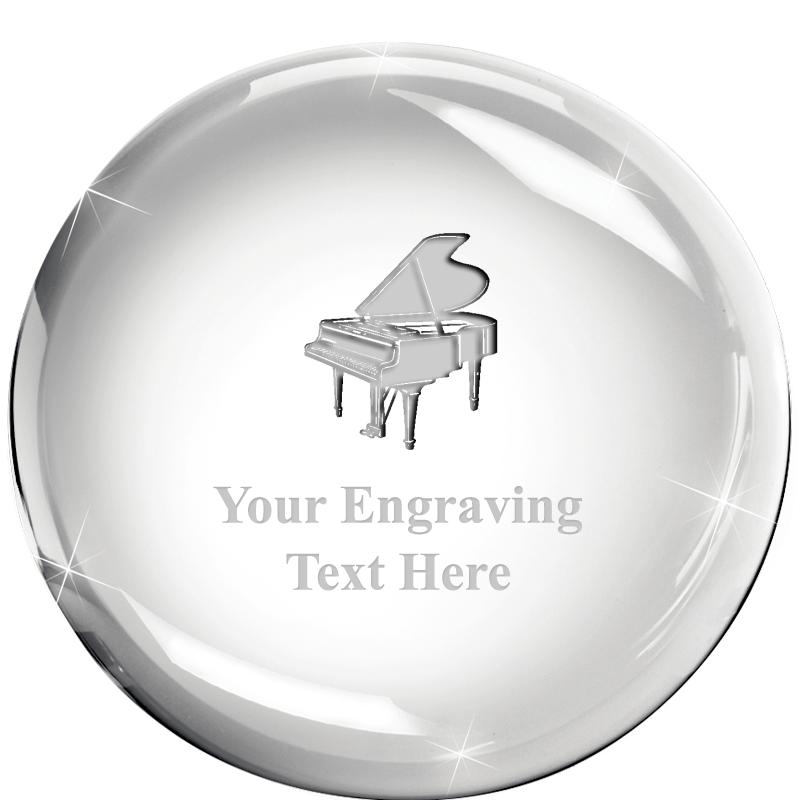 3x1.3 DOME CRYSTAL PAPERWEIGHT