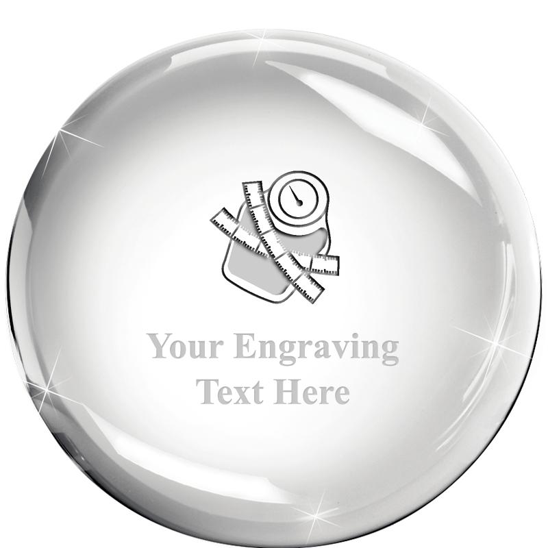 3x1.3 DOME CRYSTAL PAPERWEIGHT