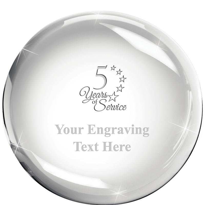 3x1.3 DOME CRYSTAL PAPERWEIGHT