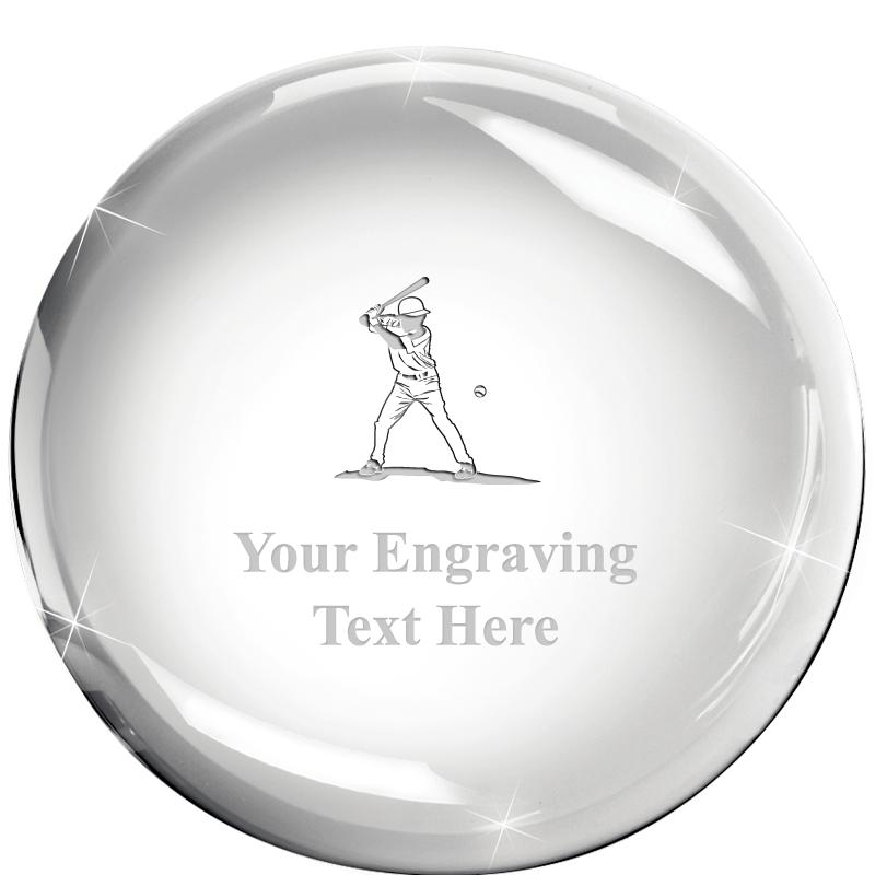 3x1.3 DOME CRYSTAL PAPERWEIGHT