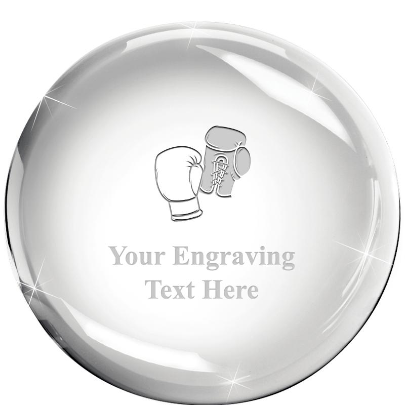 3x1.3 DOME CRYSTAL PAPERWEIGHT