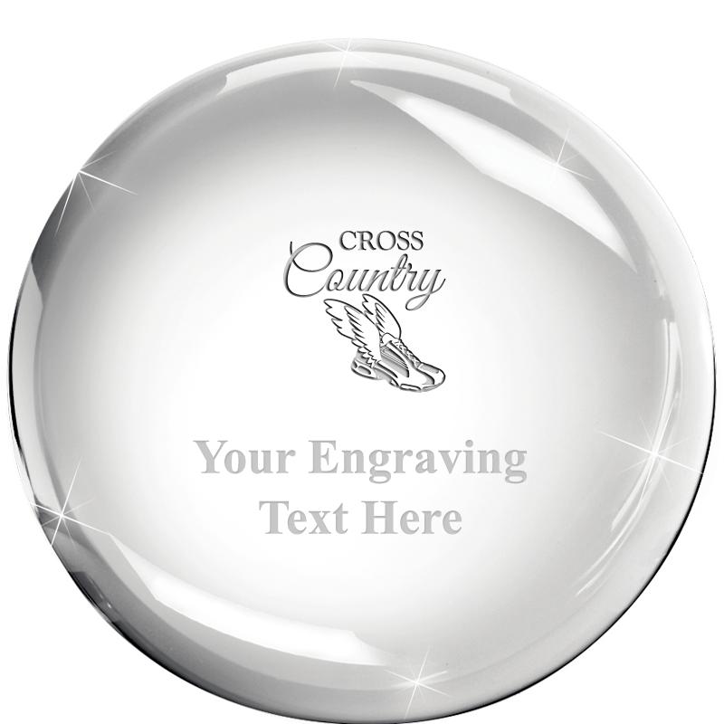 3x1.3 DOME CRYSTAL PAPERWEIGHT