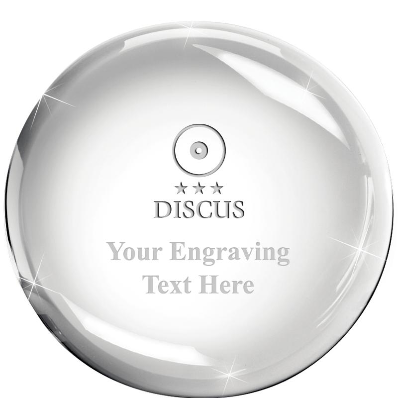 3x1.3 DOME CRYSTAL PAPERWEIGHT