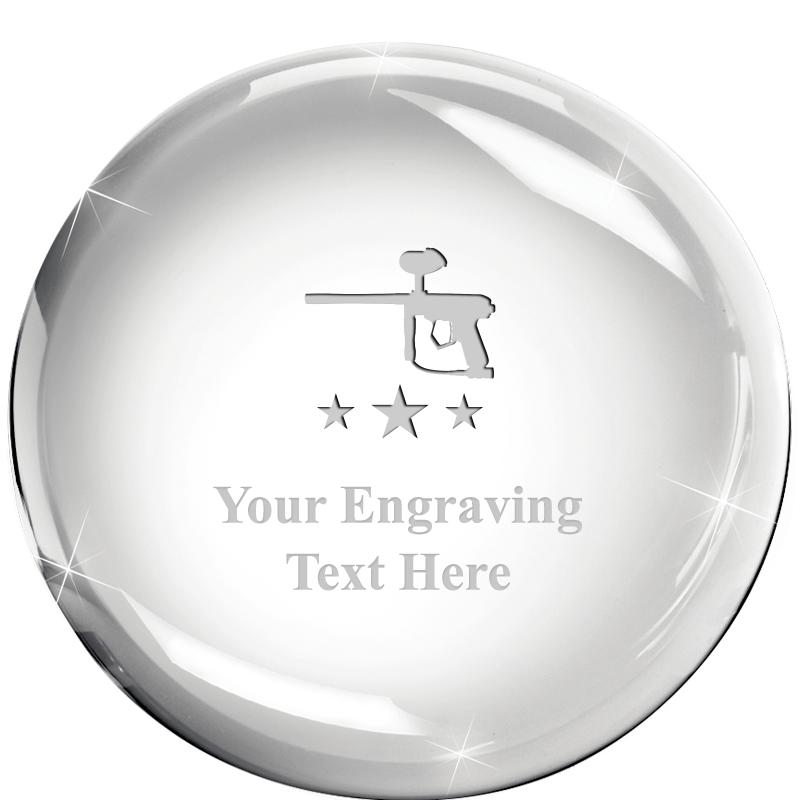 3x1.3 DOME CRYSTAL PAPERWEIGHT