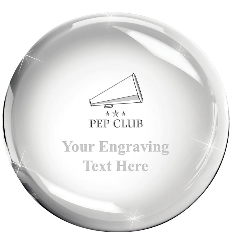 3x1.3 DOME CRYSTAL PAPERWEIGHT