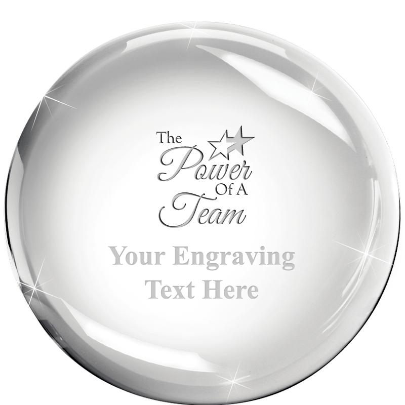 3x1.3 DOME CRYSTAL PAPERWEIGHT