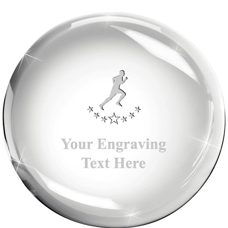 3x1.3 DOME CRYSTAL PAPERWEIGHT