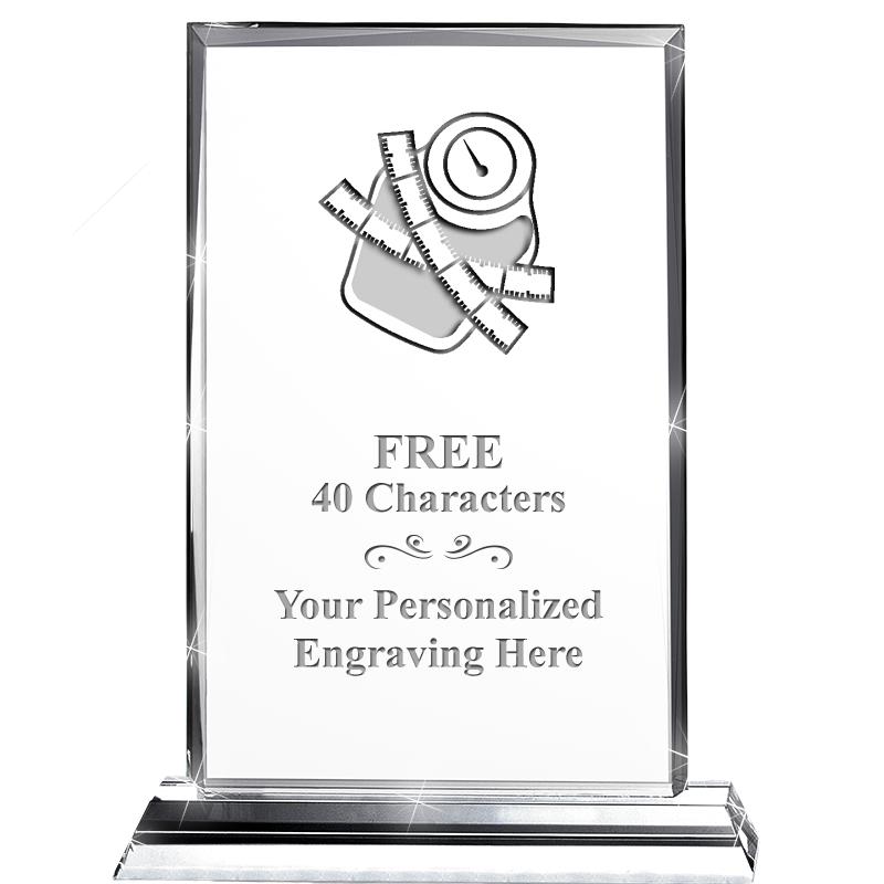 5"wx6.5"h DILIGENCE CRYSTAL