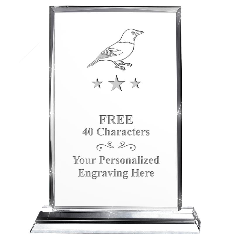 5"wx6.5"h DILIGENCE CRYSTAL