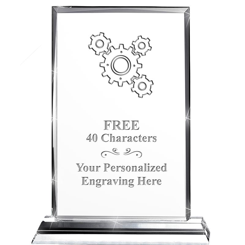 5"wx6.5"h DILIGENCE CRYSTAL