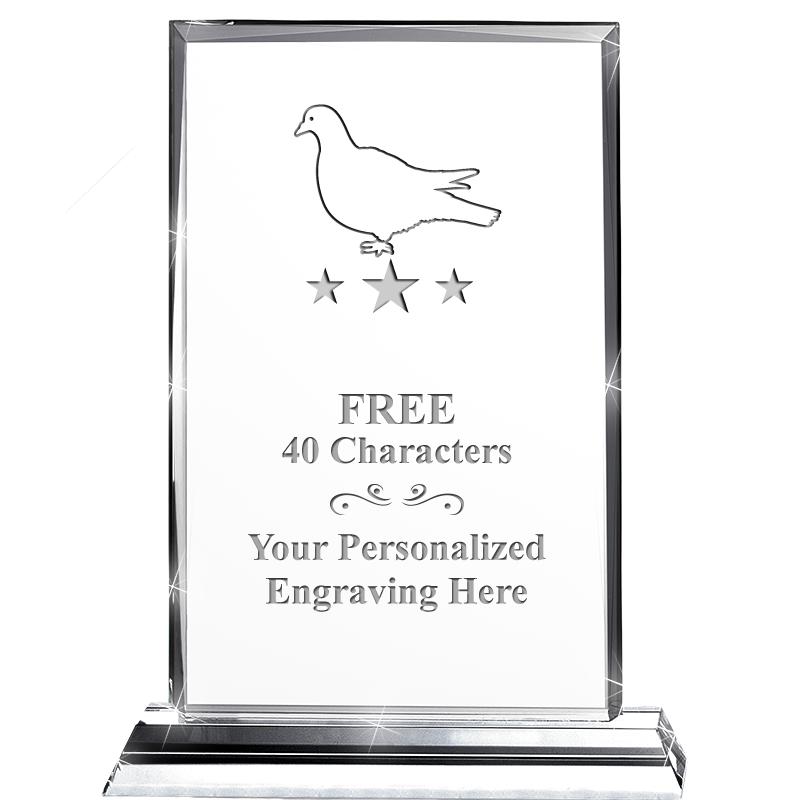 5"wx6.5"h DILIGENCE CRYSTAL