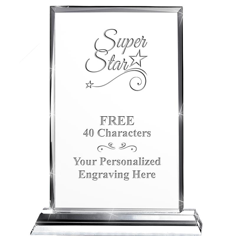 5"wx6.5"h DILIGENCE CRYSTAL