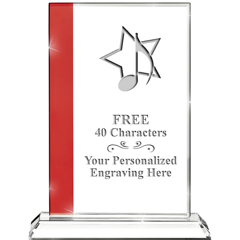 7"FLORENCE CRYSTAL W/RUBY STRP