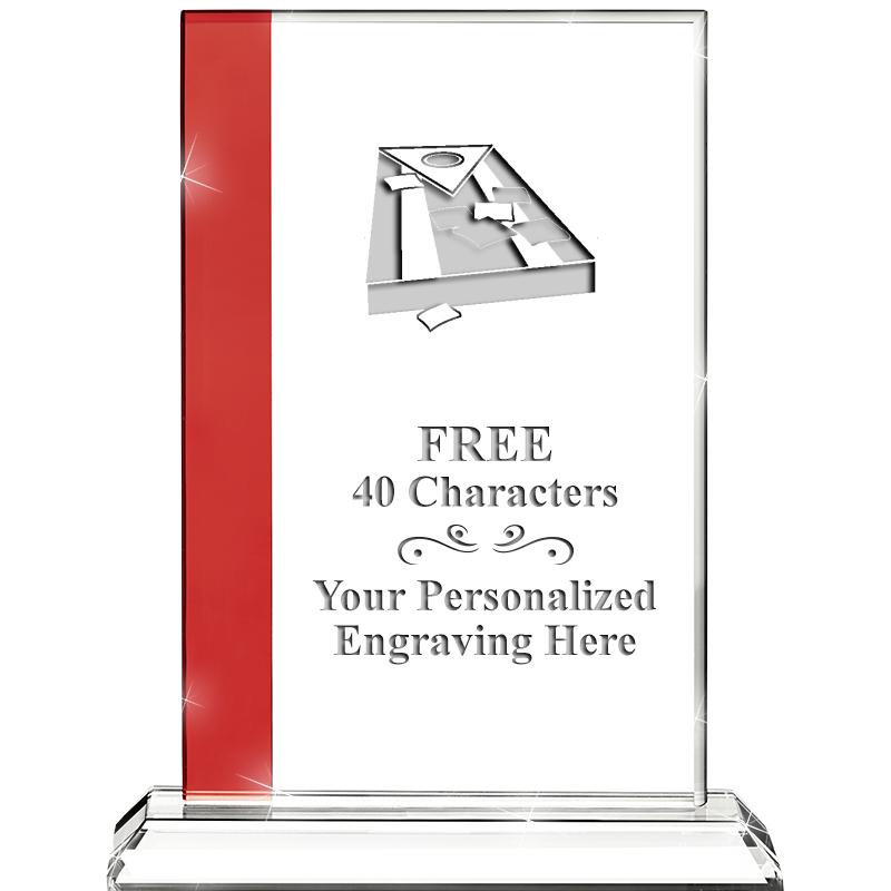 7"FLORENCE CRYSTAL W/RUBY STRP