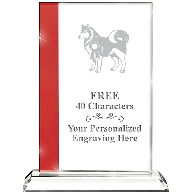 7"FLORENCE CRYSTAL W/RUBY STRP