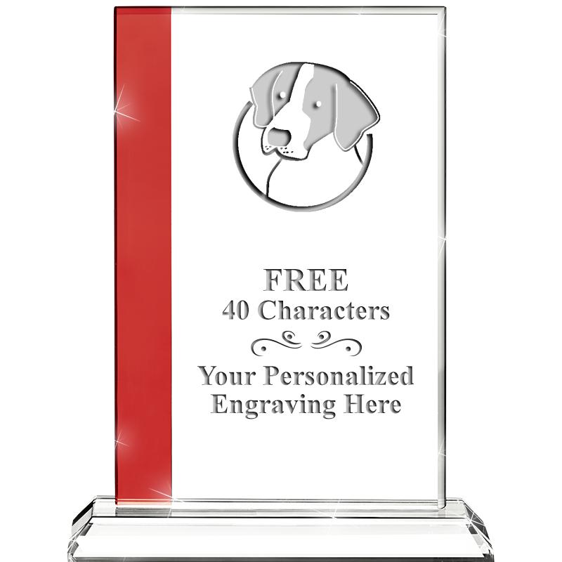 7"FLORENCE CRYSTAL W/RUBY STRP