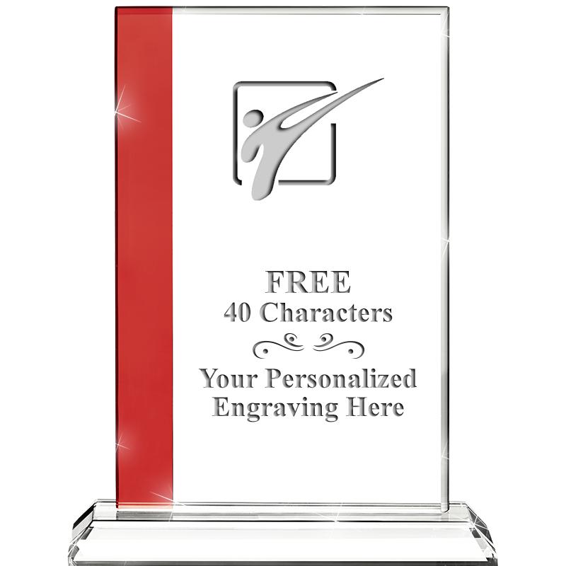 7"FLORENCE CRYSTAL W/RUBY STRP