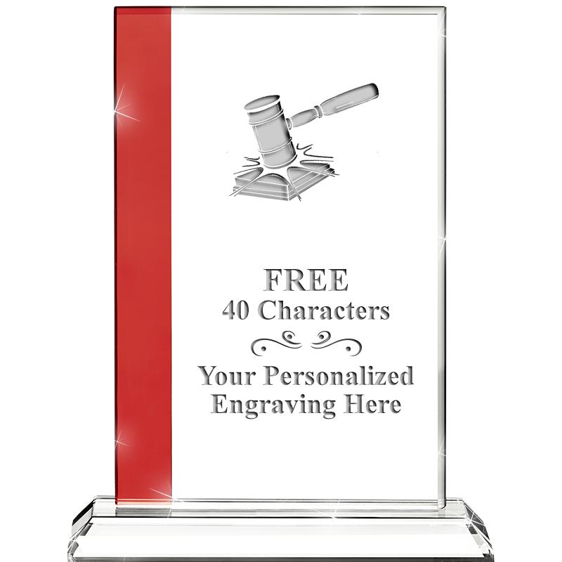 7"FLORENCE CRYSTAL W/RUBY STRP