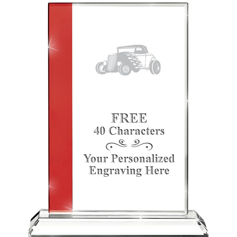 7"FLORENCE CRYSTAL W/RUBY STRP