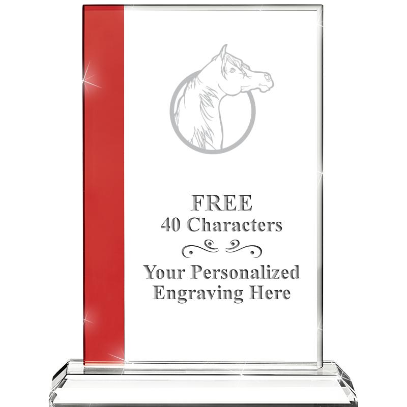 7"FLORENCE CRYSTAL W/RUBY STRP