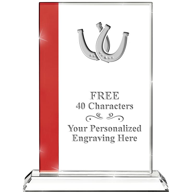 7"FLORENCE CRYSTAL W/RUBY STRP