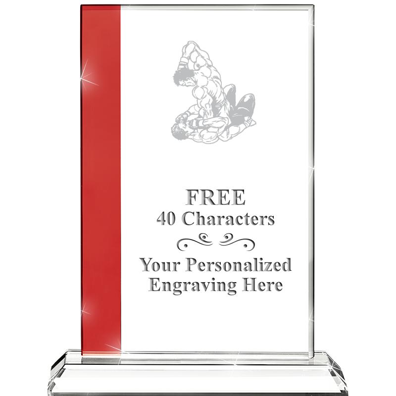 7"FLORENCE CRYSTAL W/RUBY STRP