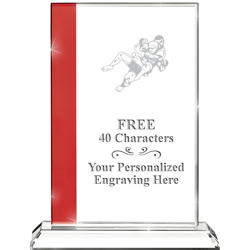 7"FLORENCE CRYSTAL W/RUBY STRP