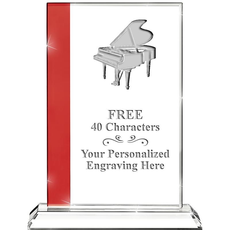 7"FLORENCE CRYSTAL W/RUBY STRP