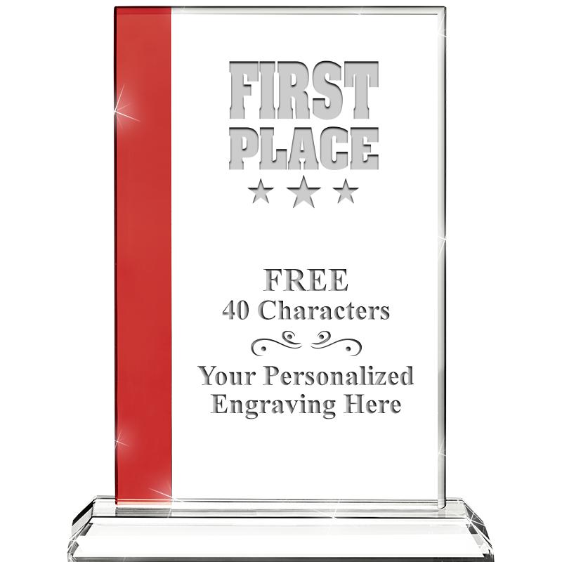 7"FLORENCE CRYSTAL W/RUBY STRP