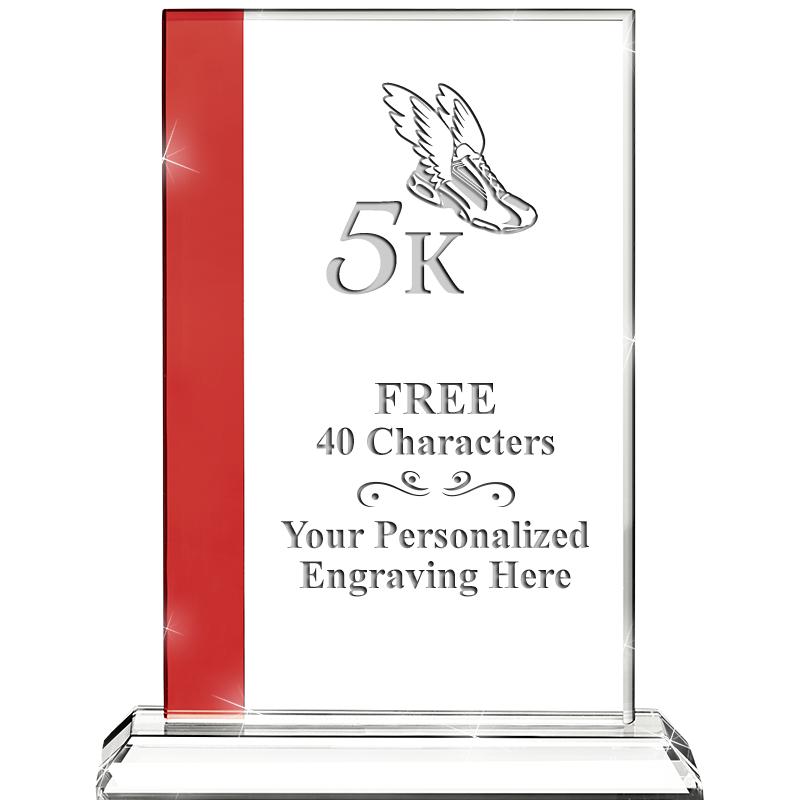 7"FLORENCE CRYSTAL W/RUBY STRP