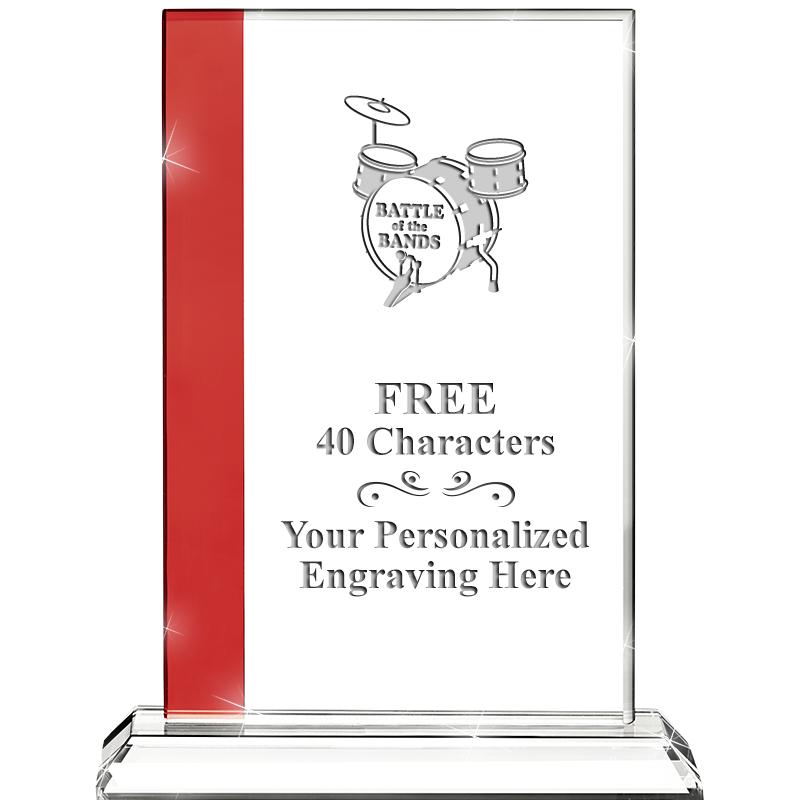 7"FLORENCE CRYSTAL W/RUBY STRP