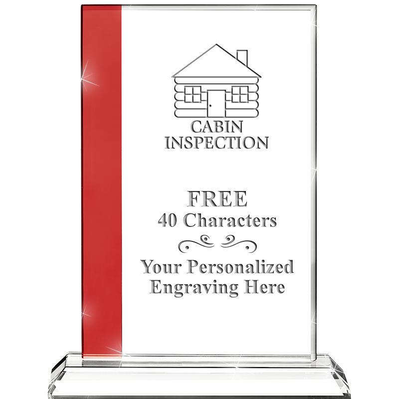 7"FLORENCE CRYSTAL W/RUBY STRP