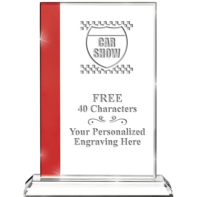 7"FLORENCE CRYSTAL W/RUBY STRP