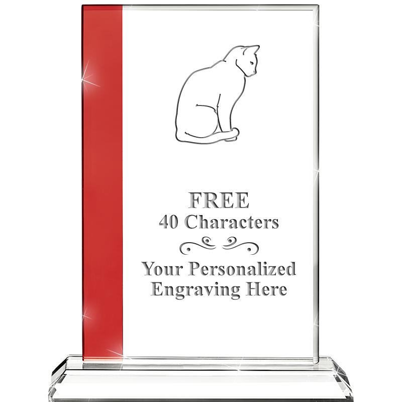 7"FLORENCE CRYSTAL W/RUBY STRP