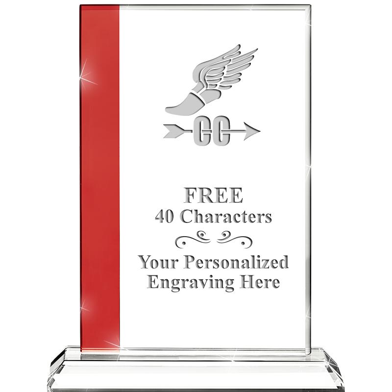 7"FLORENCE CRYSTAL W/RUBY STRP